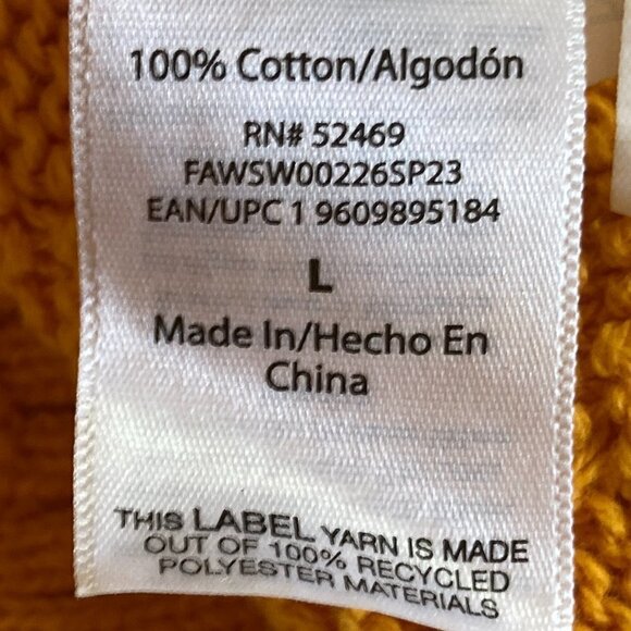 Free Assembly SZ L Bright Golden Orange Sweater Modern Capsule Wardrobe Y2K - Picture 7 of 9